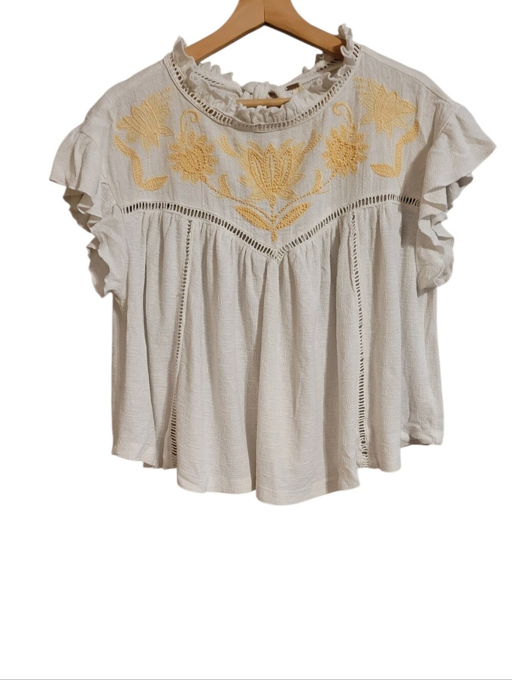 Free People Gingerlily Floral Boho Tee